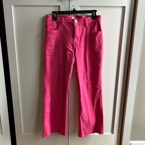 Kut from the Kloth Kelsey Hot Pink Ankle Flare Jeans